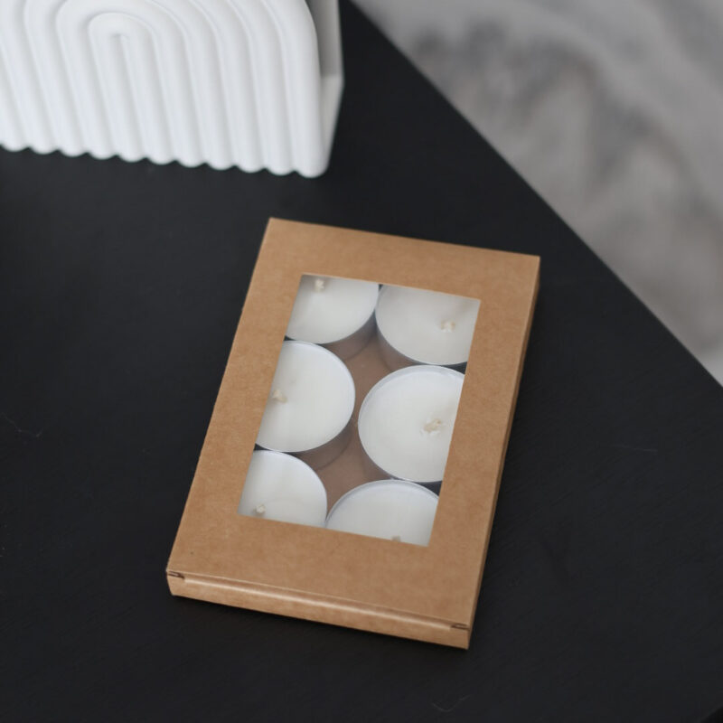 TEALIGHT SOJOWY bezzapachowy 6 sztuk